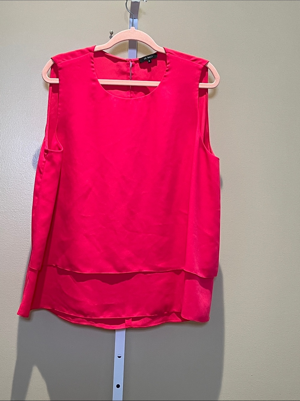 Sleeveless Layered Hot Pink Camisole